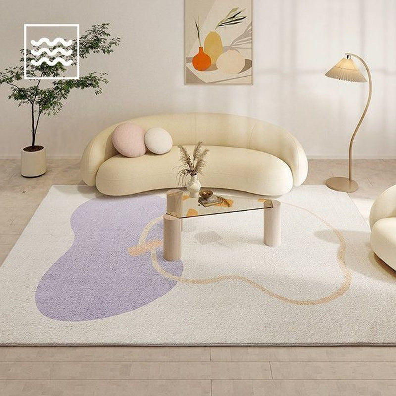 Tapis nordique bleu Polyester Tapis en grume tapis de support sans glissement pour décoration intérieure