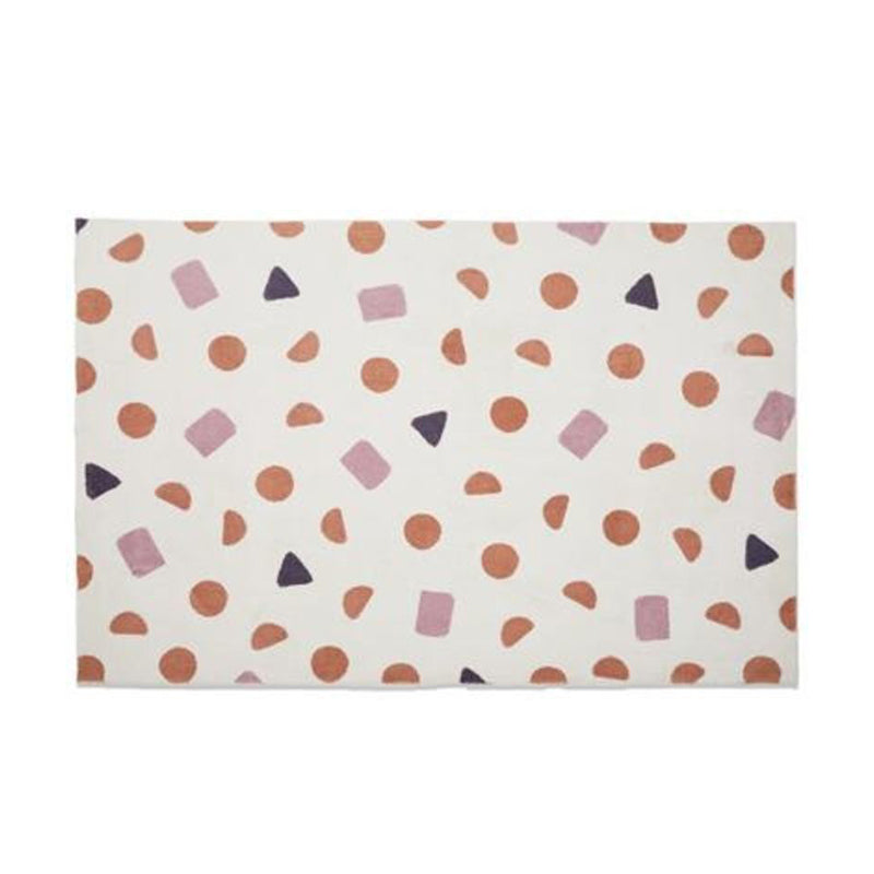 Tapis nordique bleu Polyester Tapis en grume tapis de support sans glissement pour décoration intérieure