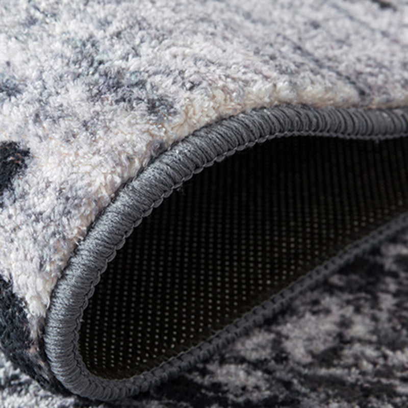 Orange Modern Rug Polyester Gradient Ramp Rug Non-Slip Backing Rug for Drawing Room