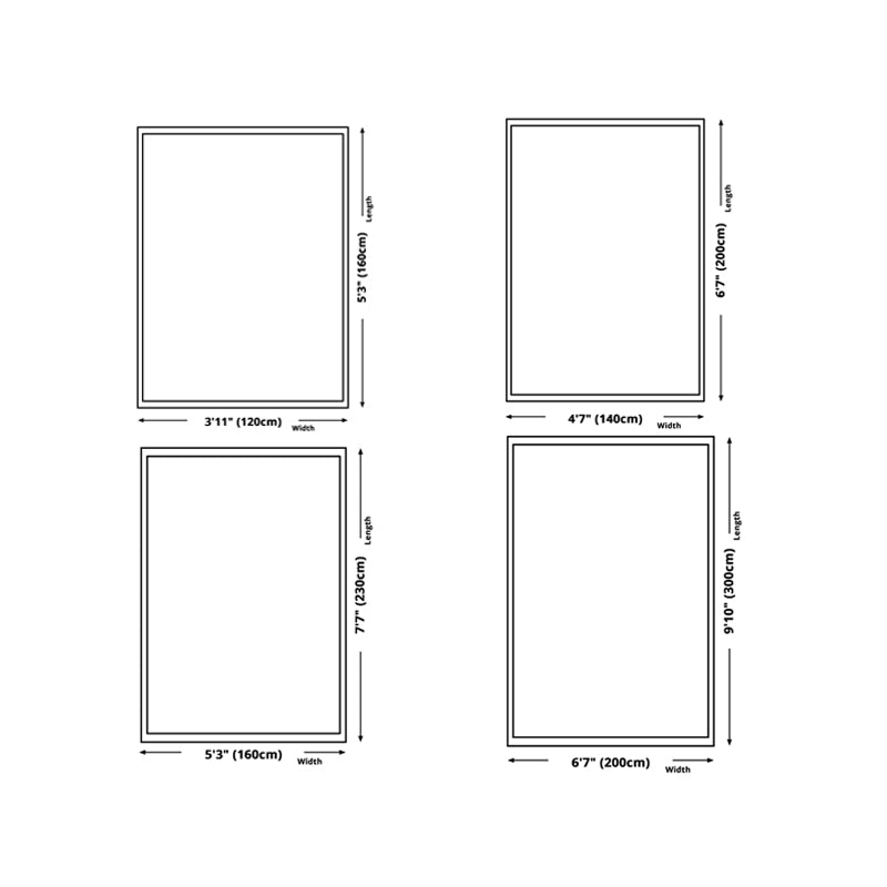 Green Modern Rug Polyester Geometric Rug Non-Slip Backing Rug for Living Room