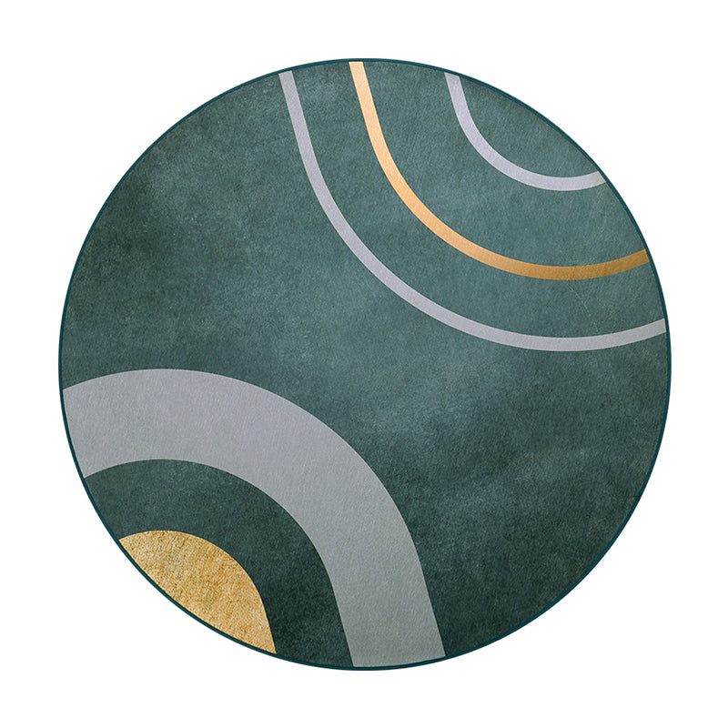 Alfombra verde de la alfombra moderna nubes de poliéster alfombra sin deslizamiento alfombra para sala de estar