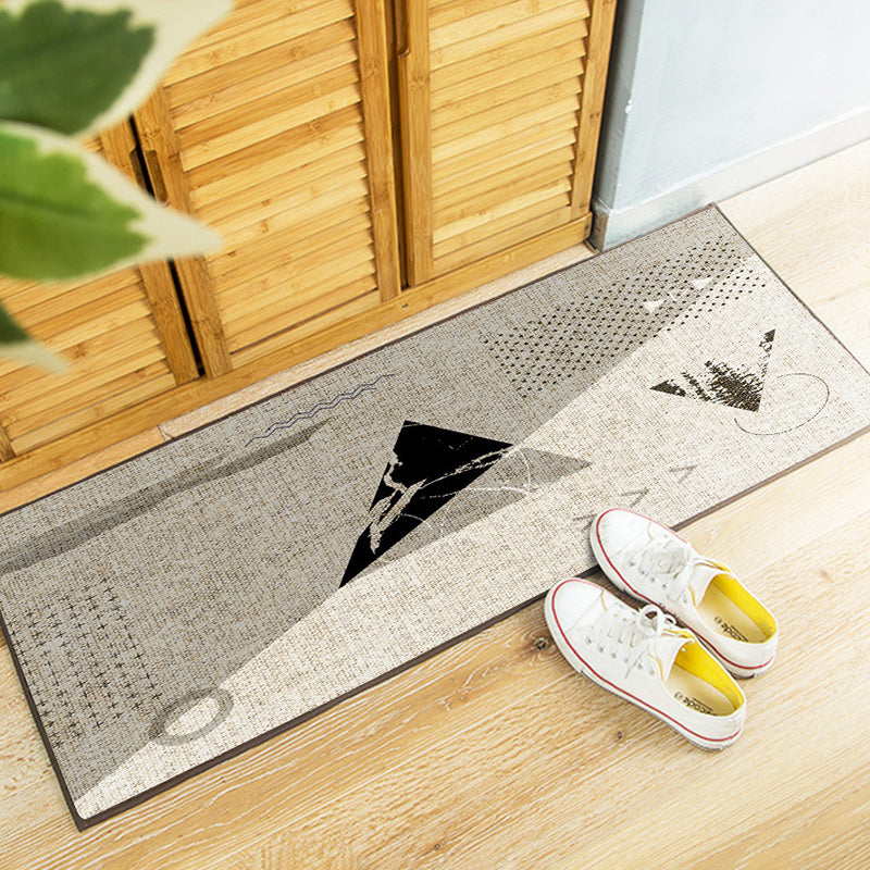 Alfombra de poliéster moderno rojo oscuro alfombra gráfica de poliéster alfombra de respaldo sin deslizamiento para decoración del hogar