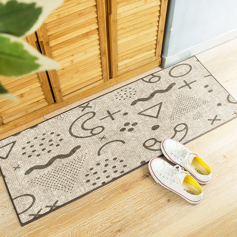 Alfombra de poliéster moderno rojo oscuro alfombra gráfica de poliéster alfombra de respaldo sin deslizamiento para decoración del hogar