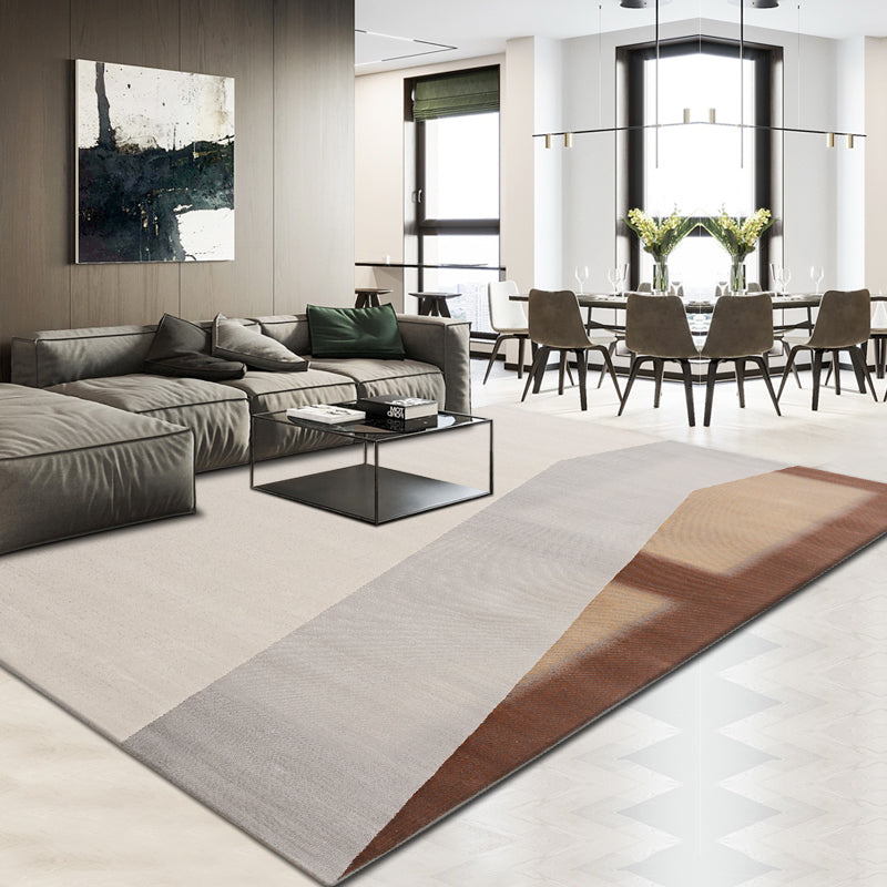 Contemporary Graphic Print Area Carpet Polyester Indoor Rug Washable Rug for Home Decoration
