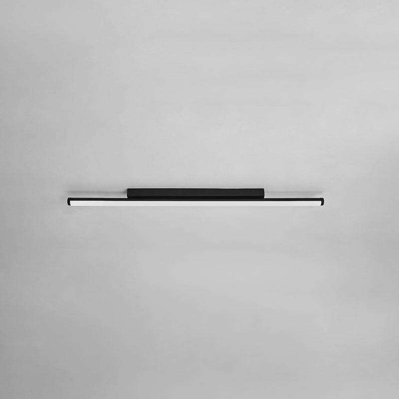 Acrylic Black LED Ceiling Light in Modern Minimalist Style Aluminium Linear Flush Mount
