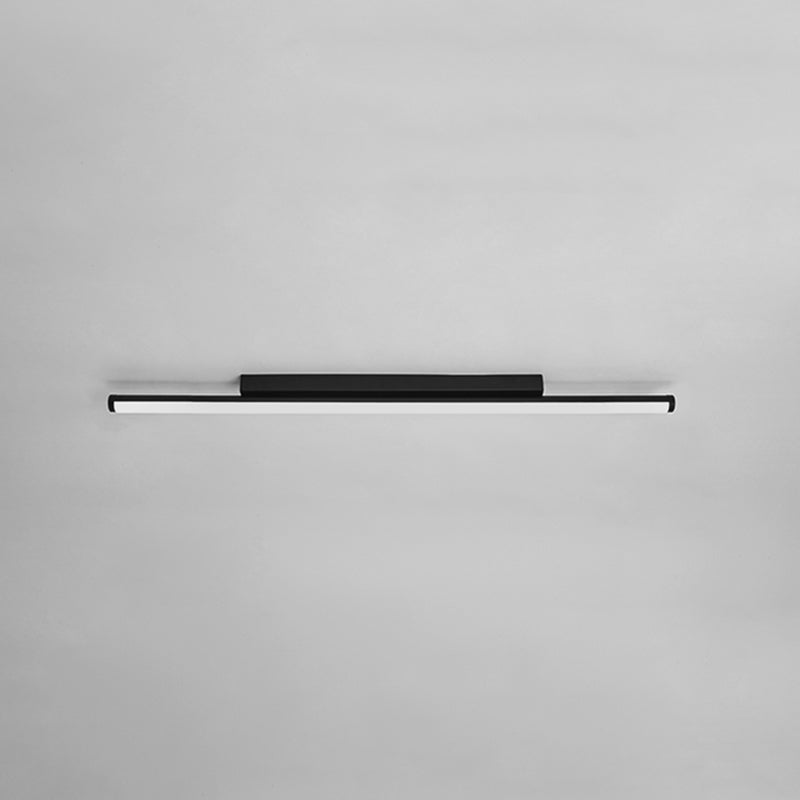Acrylic Black LED Ceiling Light in Modern Minimalist Style Aluminium Linear Flush Mount