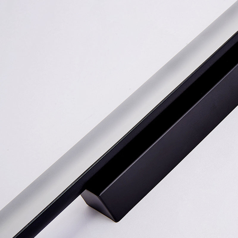 Acrylic Black LED Ceiling Light in Modern Minimalist Style Aluminium Linear Flush Mount
