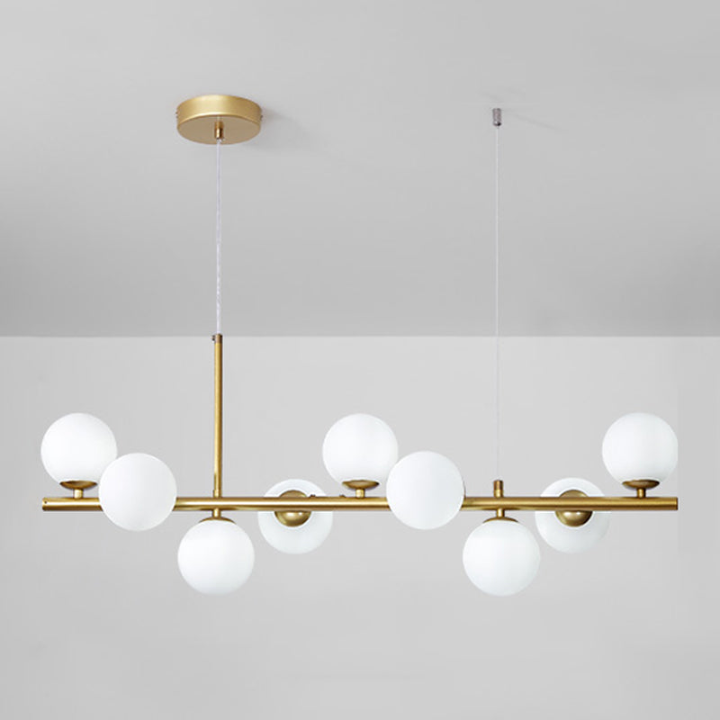 Modern Style Spherical Shape Island Lights Clear Glass Pendant Light Fixtures