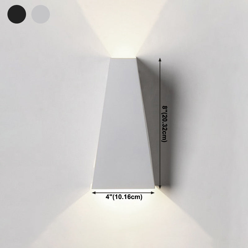 Iluminación de pared de sombra geométrica de metal estilo moderno 2 luces livianas montadas en la pared