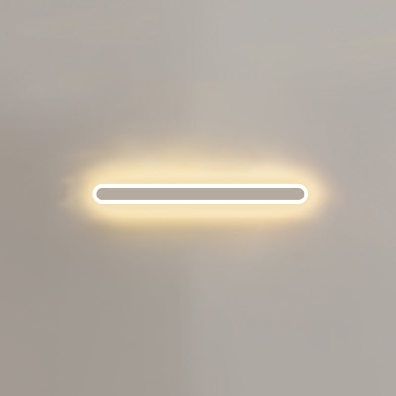 Iluminación de pared de sombra lineal de metal Estilo simple simple 1 luz de pared de pared lámpara de luz