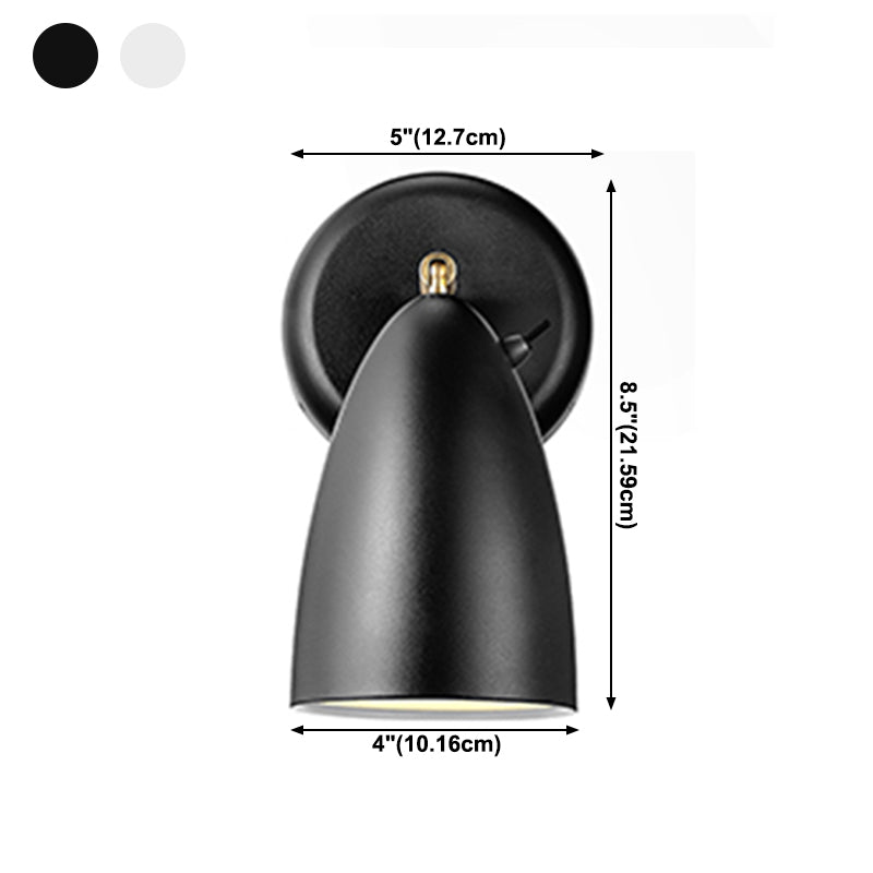 Iluminación de pared de lectura geométrica de metal moderna 1 lámpara de luz de pared de luz.