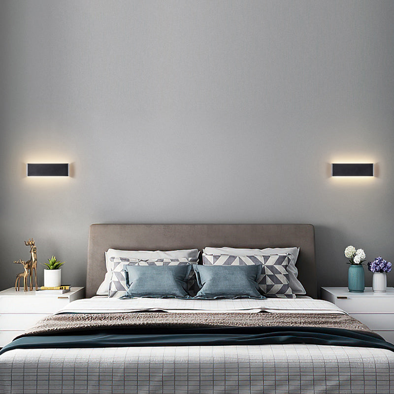 Iluminación de pared cuadrada de metal Modern 1 Luz de la pared de luz Luz de la pared