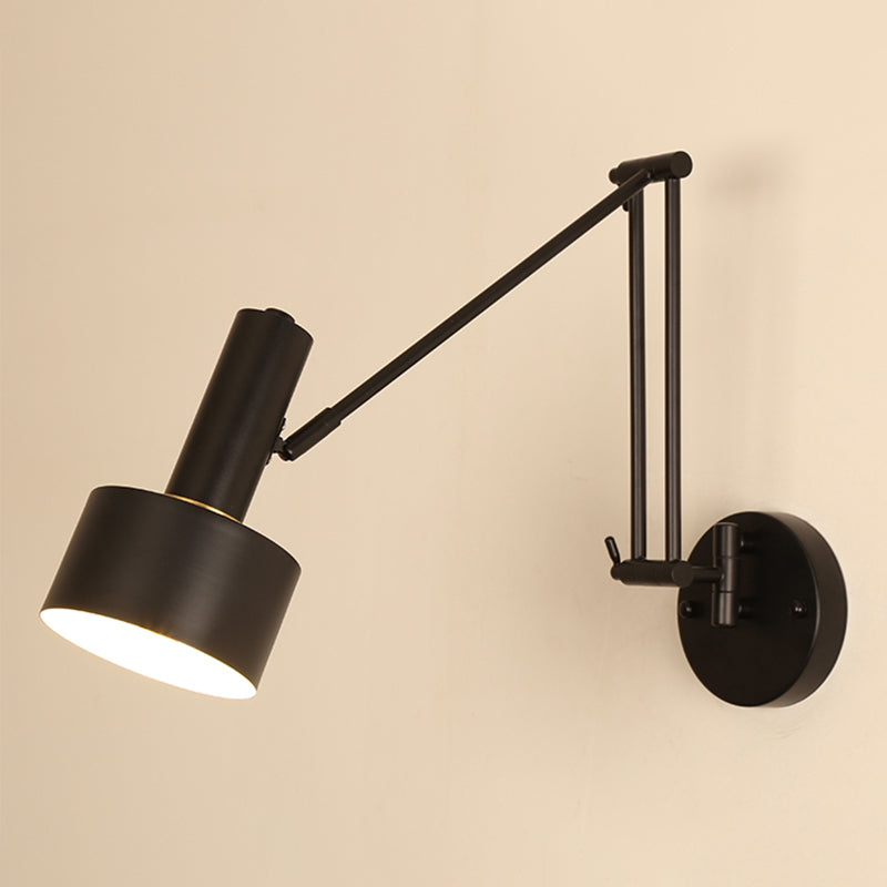 Metal Geometric Swing Arm Wall Lighting Modern 1-Light Wall Mounted Light Fixture