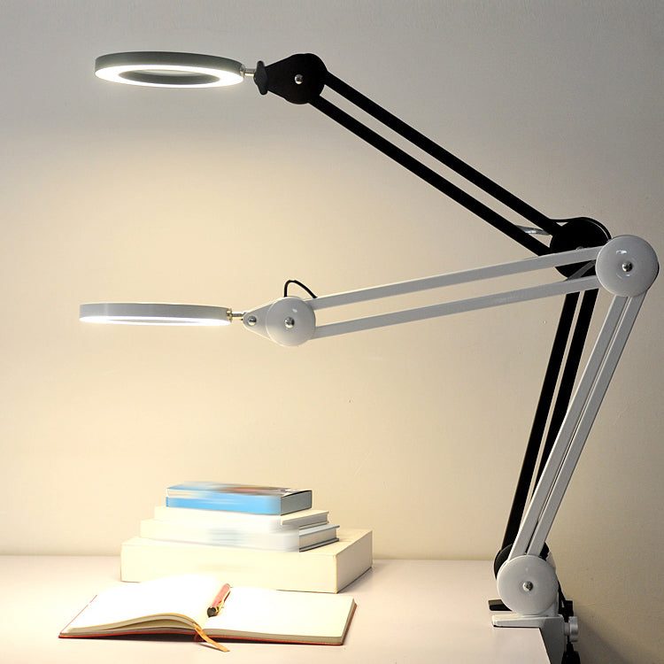 Circle Night Table Lamp Modern Style Metal One Light Nightstand Lamp