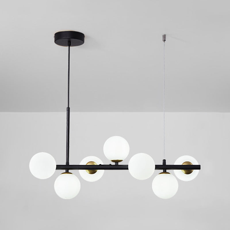 Modern Style Spherical Shape Island Lights Clear Glass Island Lighting