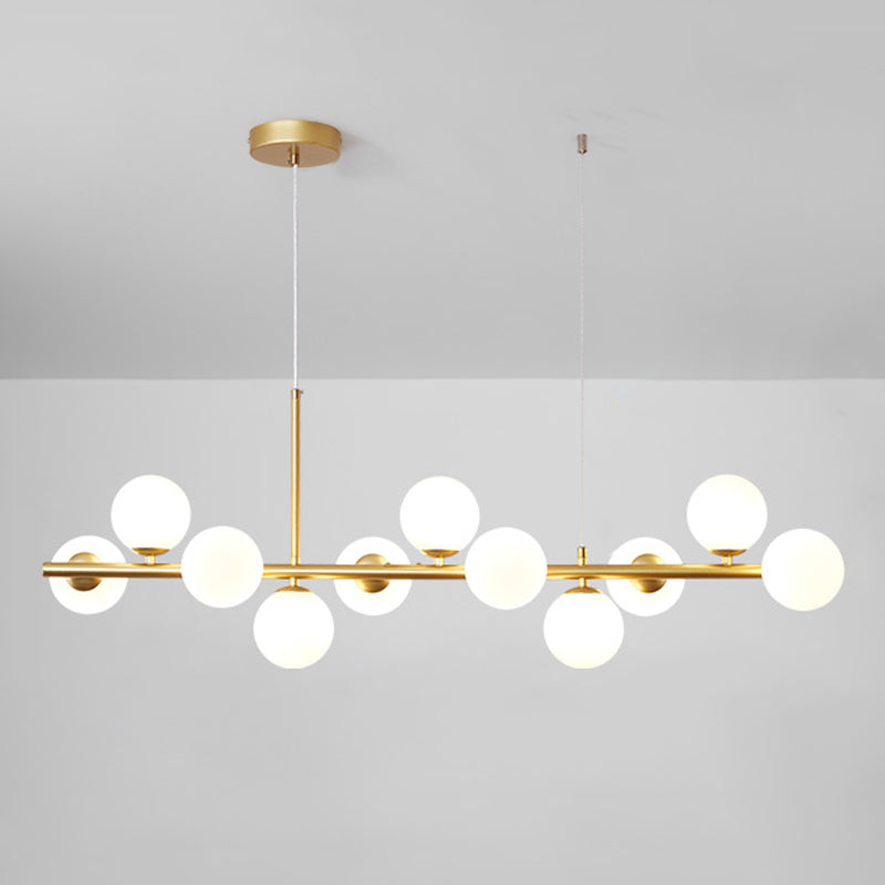 Modern Style Spherical Shape Island Lights Clear Glass Island Lighting