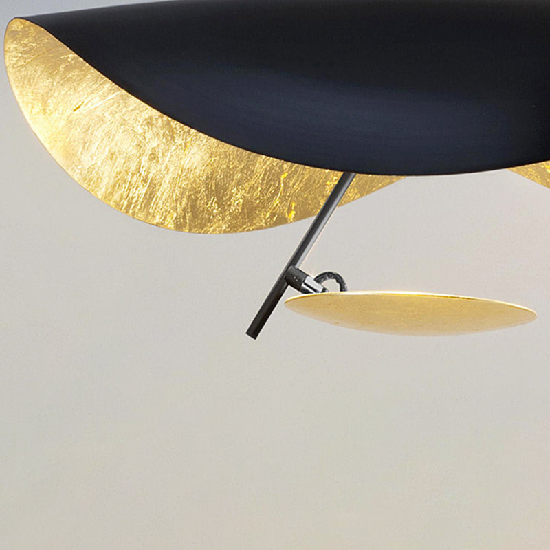 Goudfolie LED Hanglamp in moderne artistieke stijl gelakte ijzeren hanglamp voor eetkamer