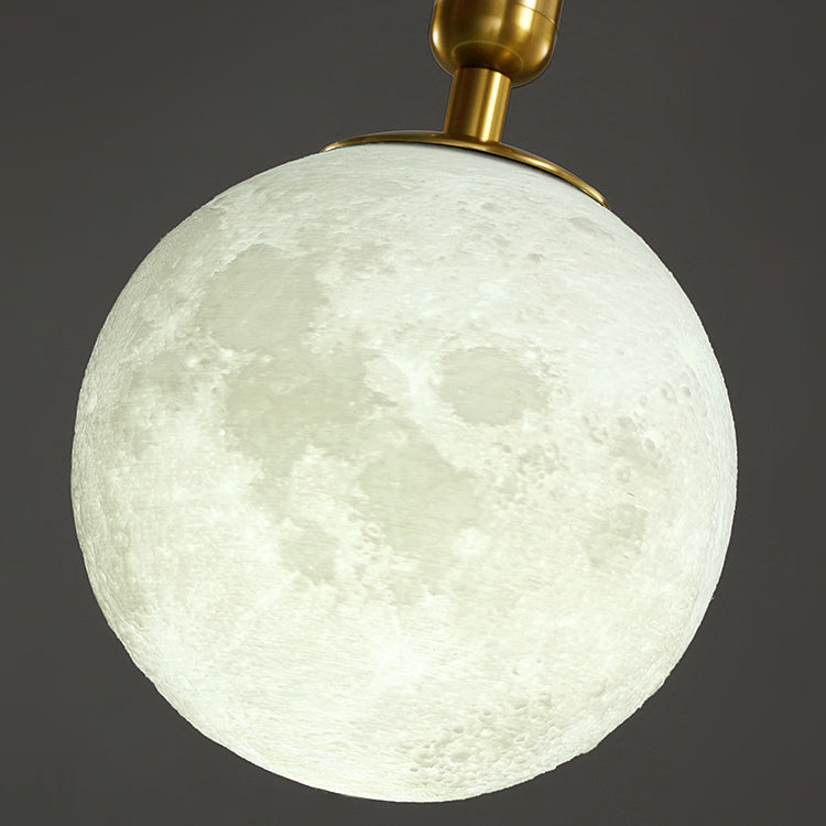 Modern Style Spherical Shade Hanging Light Plastic 1 Light Pendant Lamp for Bedside