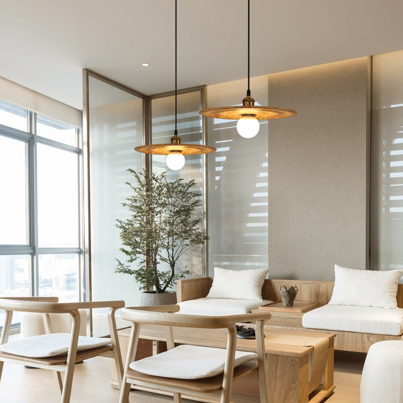 Moderne creatieve single hanging lamp houten schuur hanglamp voor eetkamer