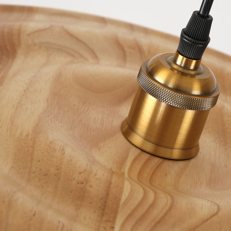 Moderne creatieve single hanging lamp houten schuur hanglamp voor eetkamer