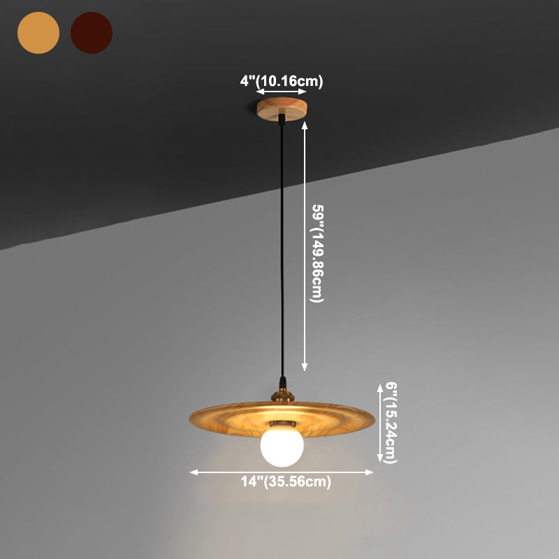 Moderne creatieve single hanging lamp houten schuur hanglamp voor eetkamer