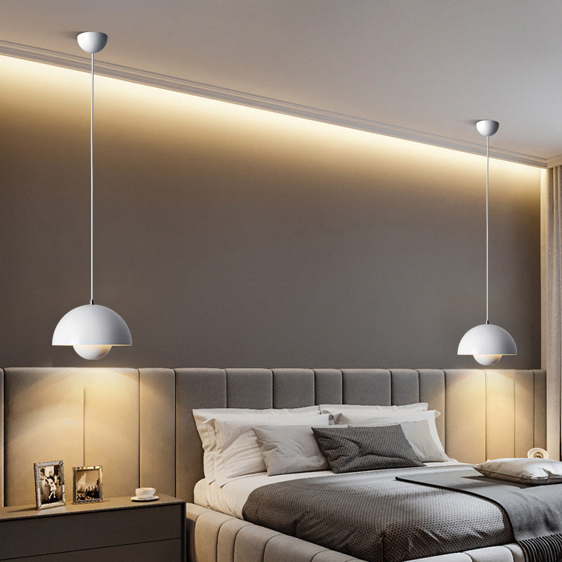 Luces colgantes de la sombra de brote de metal estilo posmoderno 1 cabezal accesorio de montaje colgante para estudio