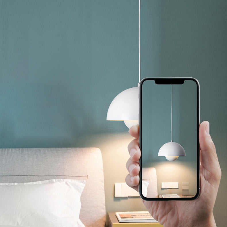 Luces colgantes de la sombra de brote de metal estilo posmoderno 1 cabezal accesorio de montaje colgante para estudio