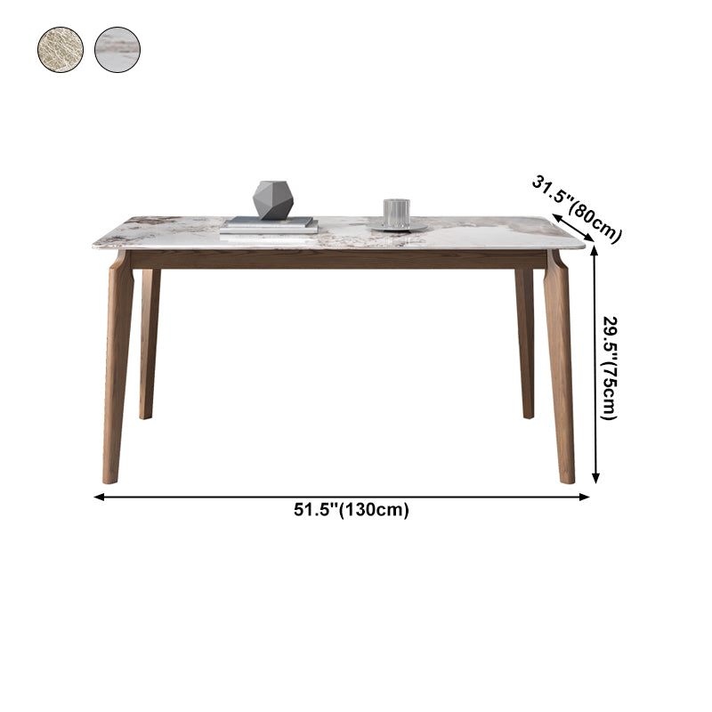 Sintered Stone Top Rechtecktisch mittelalterlich moderner Küchentisch mit 4 Beinen
