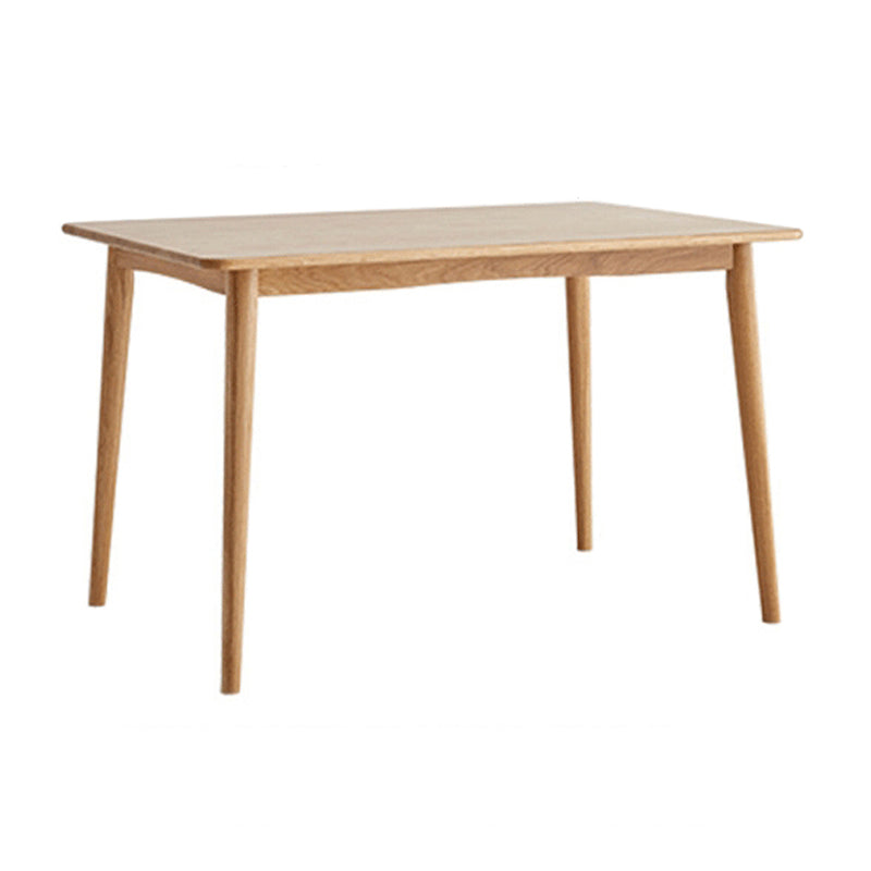 Moderne eiken houten tafel in de natuur rechthoekige eettafel met houten basis en 4 poten