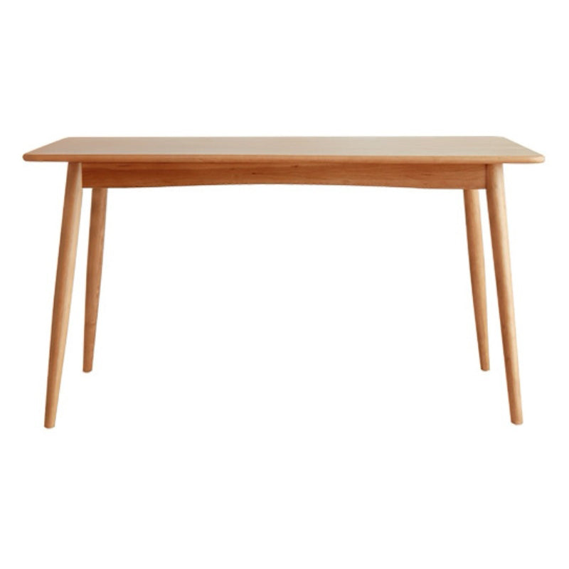 Moderne eiken houten tafel in de natuur rechthoekige eettafel met houten basis en 4 poten