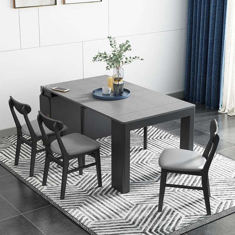Contemporary Style Drop Leaf Dining Table Rectangle Table for Dining Room