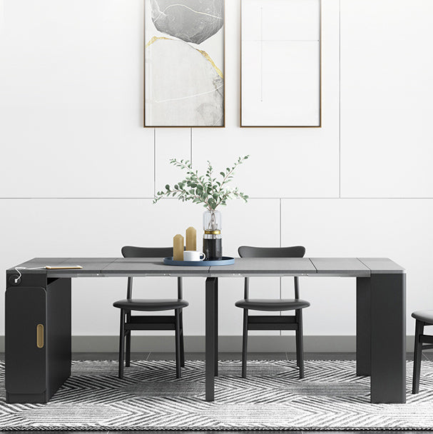 Contemporary Style Drop Leaf Dining Table Rectangle Table for Dining Room