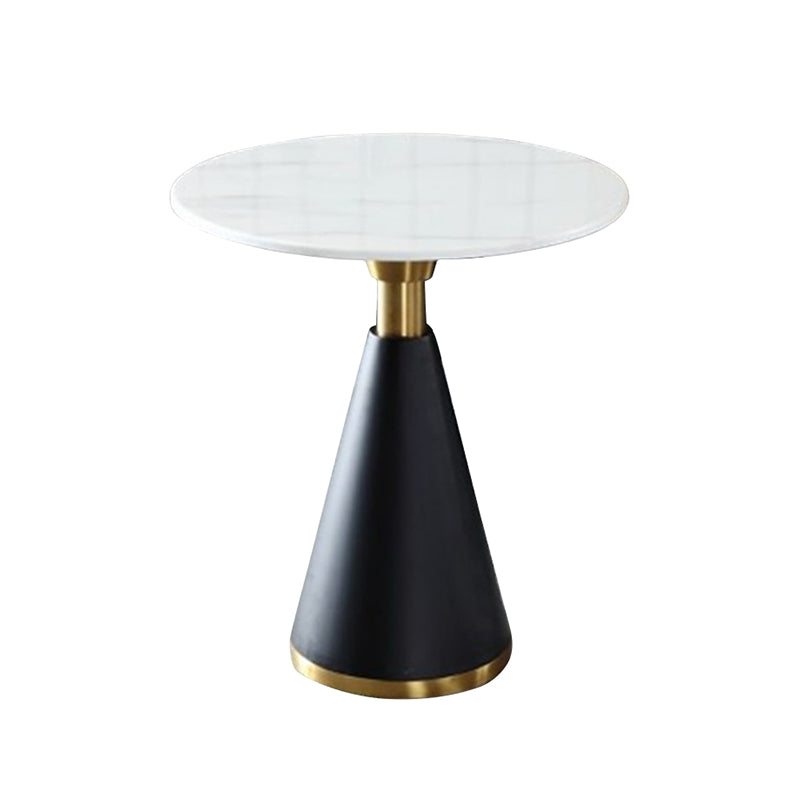 Round Stone Dining Table Traditional Luxury Dining Room Collection with Pedestal Base