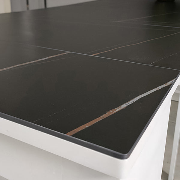 Contemporary Dining Table Rectangle Folding Dining Site Table,19.7"L x 31.5"W x 29.5"H