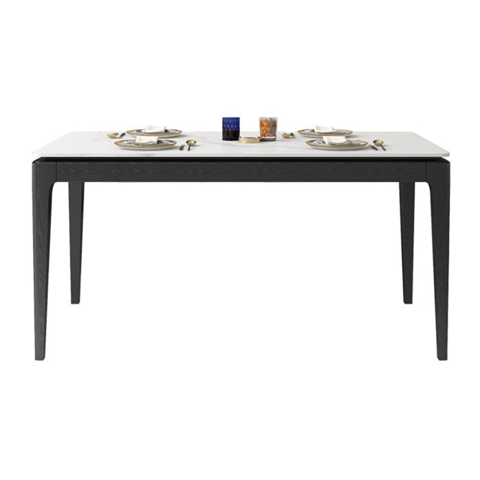 Stone Dining Site Table Midcentury Style Rectangle Dining Table for Kitchen Home