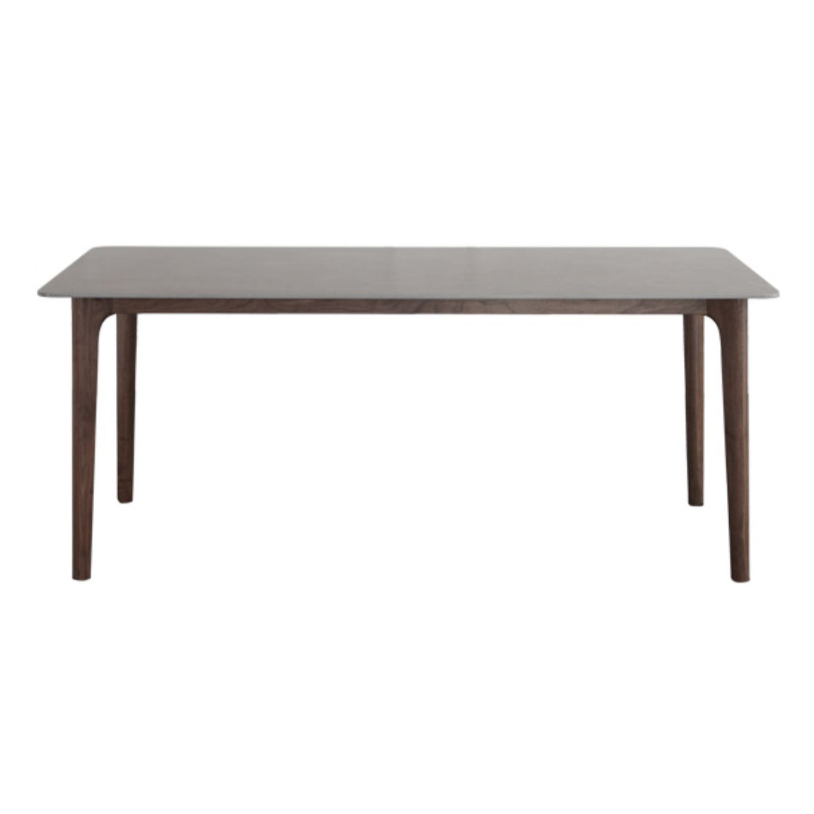 Rectangle Sintered Stone Dining Table Grey Stone Top Table with 4 Legs
