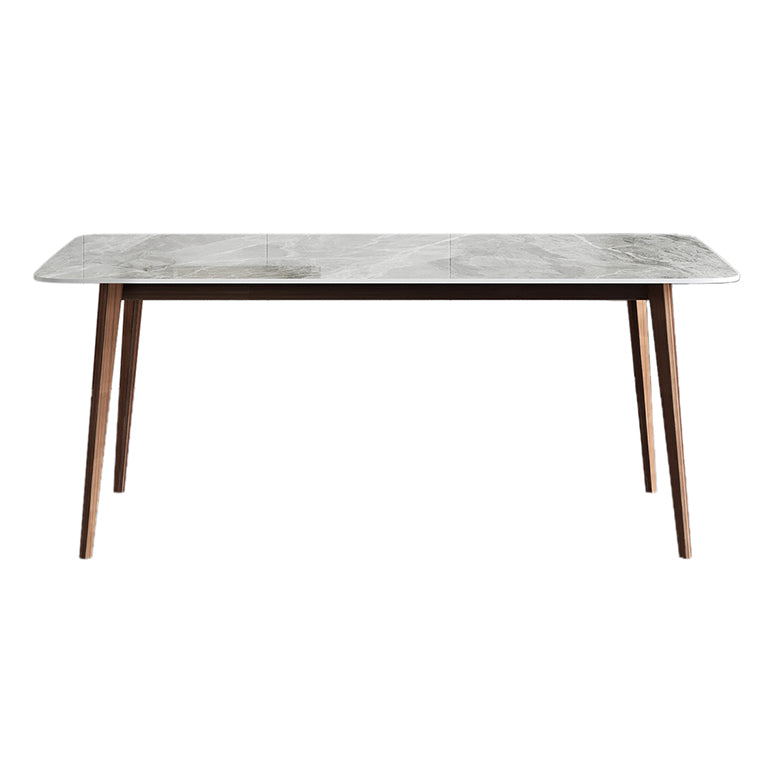 Mesa de comedor de piedra sinterizada Mesa rectangular de 4 patas de mediados de siglo para comedor