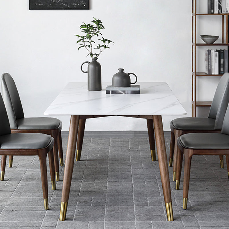 Medieval Modern Rectangle Dining Table Sintered Stone Table with 4 Legs for Restaurant