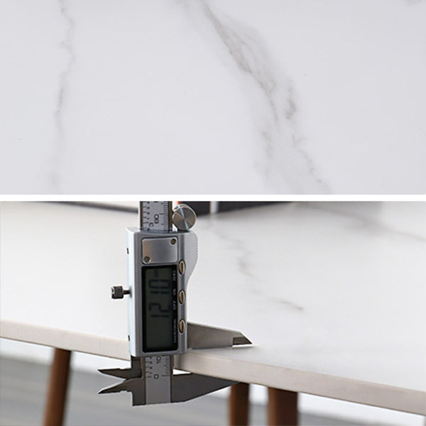 Medieval Modern Rectangle Dining Table Sintered Stone Table with 4 Legs for Restaurant