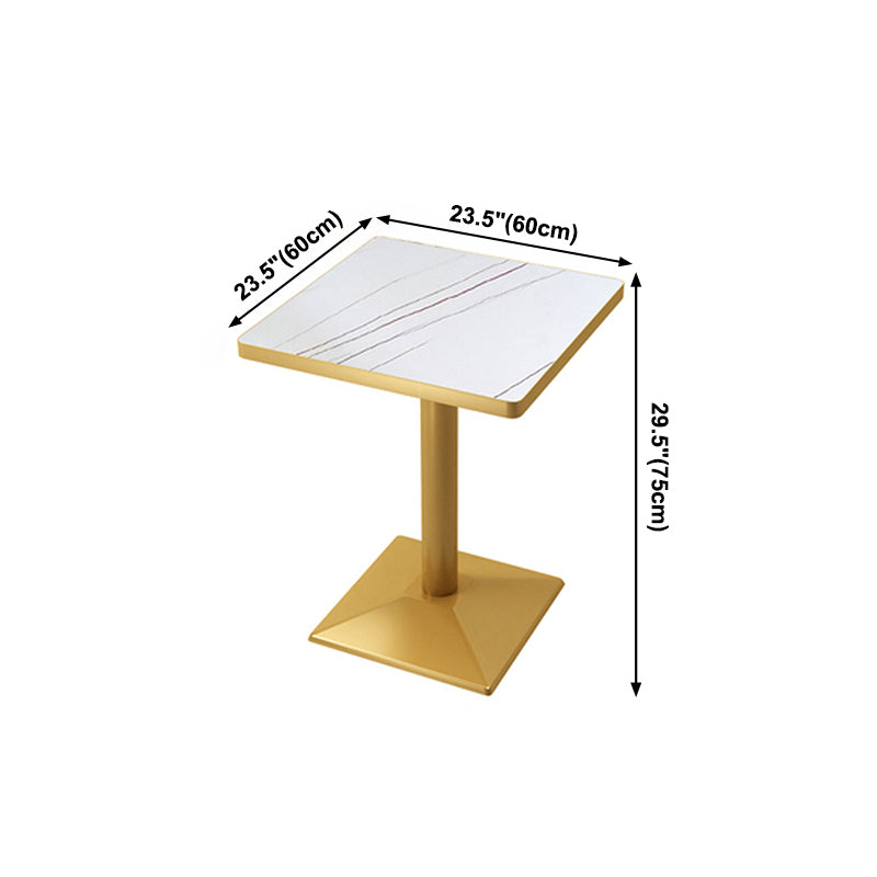 Mesa de lujo tradicional de metal con base de pedestal para cocina y comedor