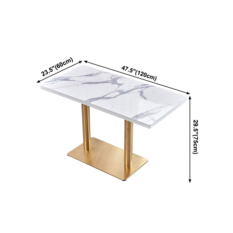 Mesa de lujo tradicional de metal con base de pedestal para cocina y comedor