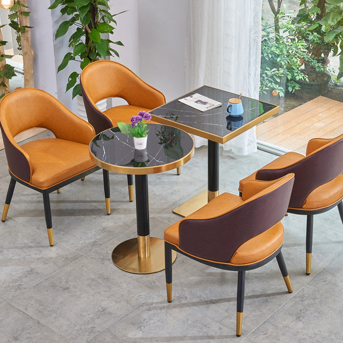 23.6-inch Traditional Luxury Table Dining Metal Pedestal Table