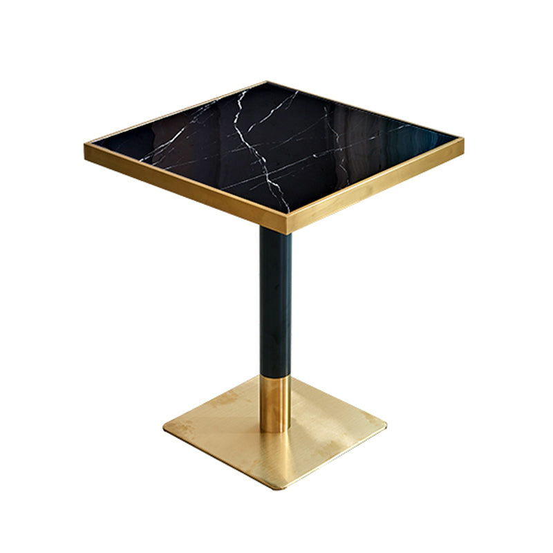 23.6-inch Traditional Luxury Table Dining Metal Pedestal Table