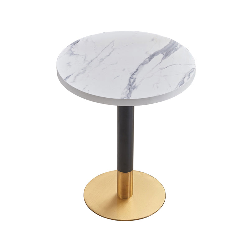 23.6-inch Traditional Luxury Table Dining Metal Pedestal Table