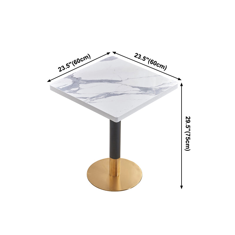 23.6-inch Traditional Luxury Table Dining Metal Pedestal Table