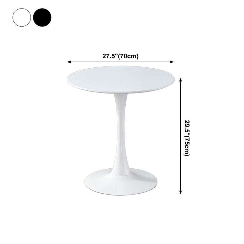 Simple MDF Round Shape Dining Tale Standard Kitchen Dining Table with Tulip Base