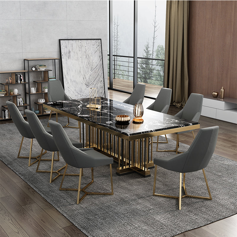 Rectangle Traditional Luxury Dining Table Sintered Stone Table