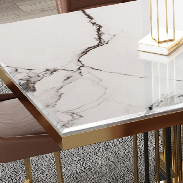 Rectangle Traditional Luxury Dining Table Sintered Stone Table