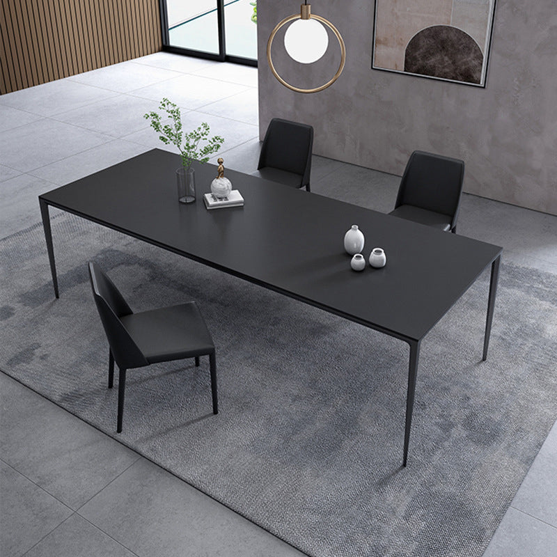 Rectangle contemporain de 4 pieds meubles de maison de meubles en pierre table de site de salle à manger pour intérieur