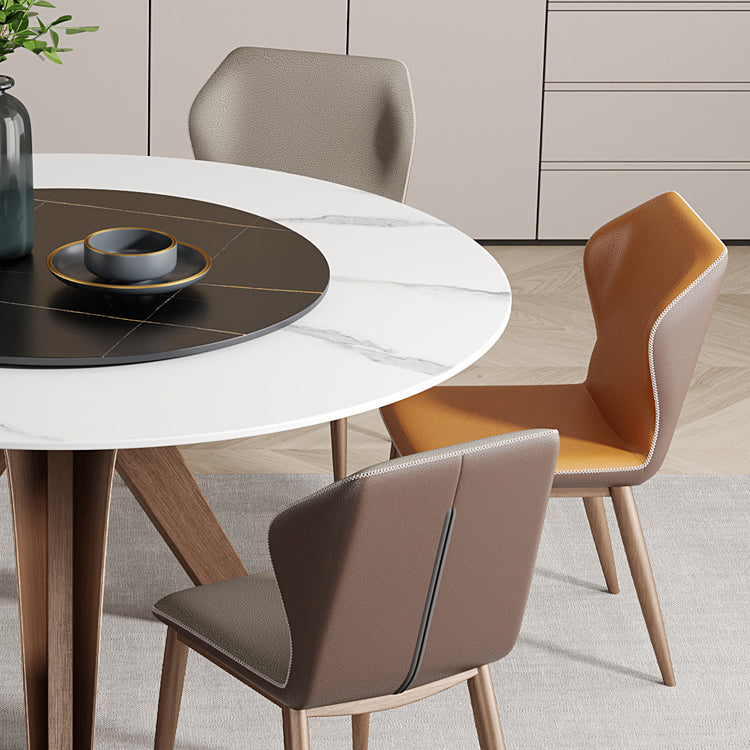 Runde Möbel Luxusstil Steinstativ Basis Esstisch mit Plattentable